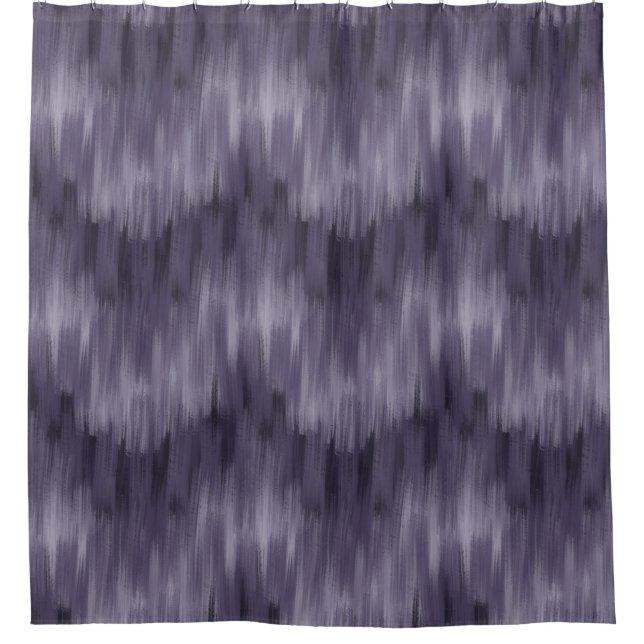 Abstract Brushed Waves, Eggplant, Plum Shower Curtain (Front)