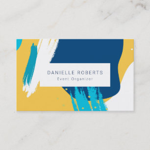 Abstract brushstrokes modern composition business card