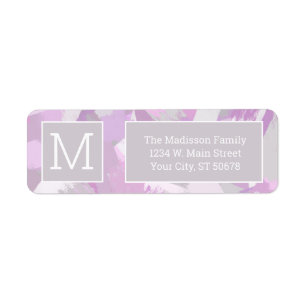 Abstract Brushstrokes texture Return Address Label