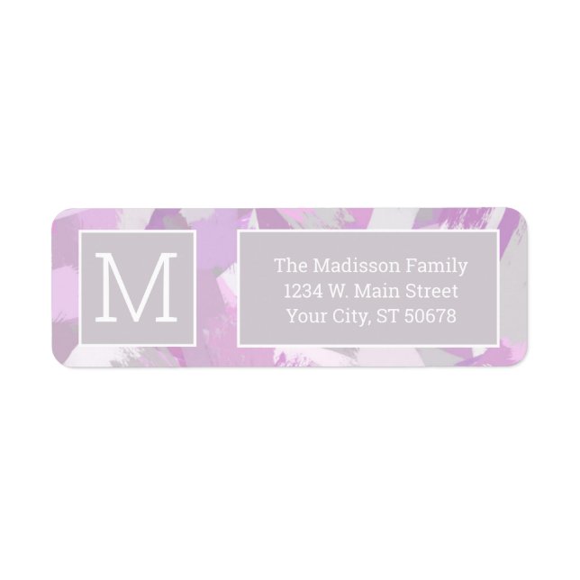 Abstract Brushstrokes texture Return Address Label (Front)