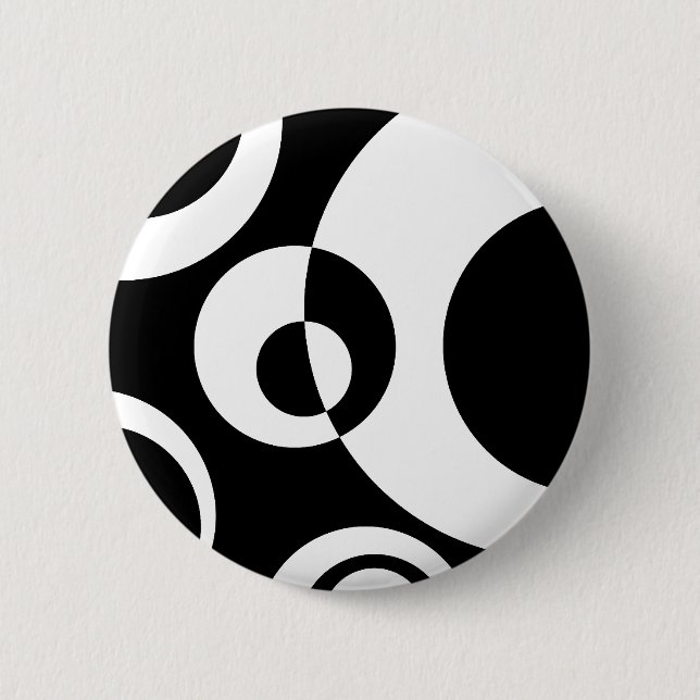 Abstract Bubbles B&W 02 6 Cm Round Badge (Front)