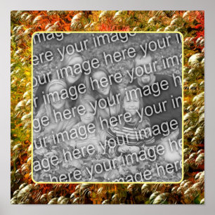 Abstract Bubbles Frame Create Your Own Photo Poster