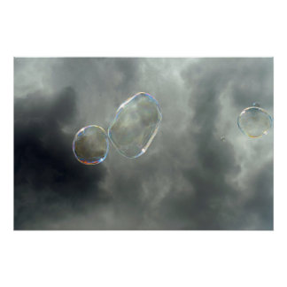 Abstract bubbles poster