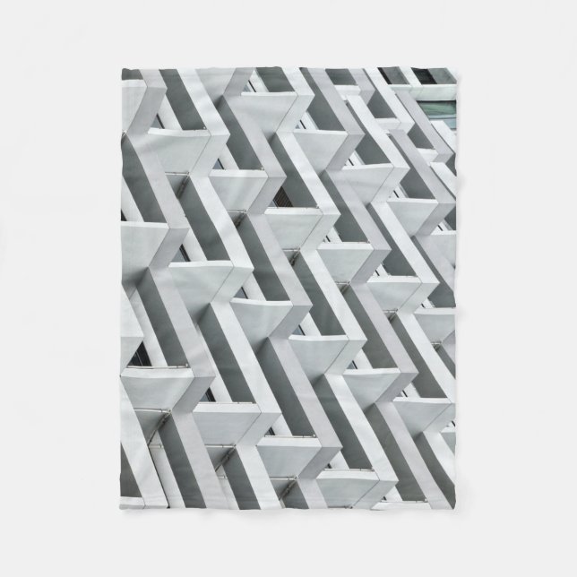 Abstract building fleece blanket (Front)