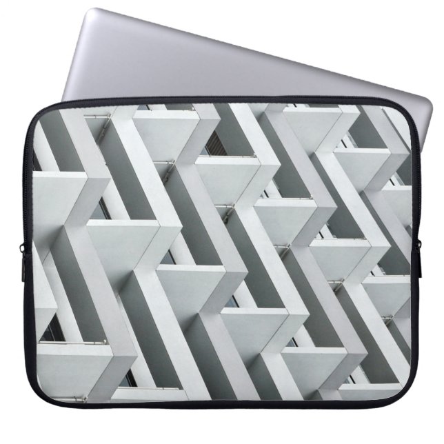 Abstract building laptop sleeve (Front)