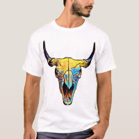 Abstract Bull Bovine Skull Animal Art