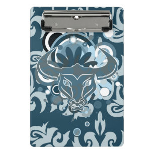 Abstract Bull Mini Clipboard