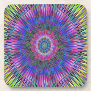 Abstract Bulls-eye Pattern Coaster