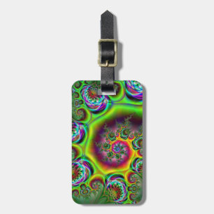 Abstract Bulls-eye Pattern Luggage Tag