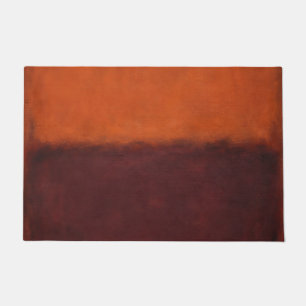 Abstract Burnt Orange Horizon Doormat