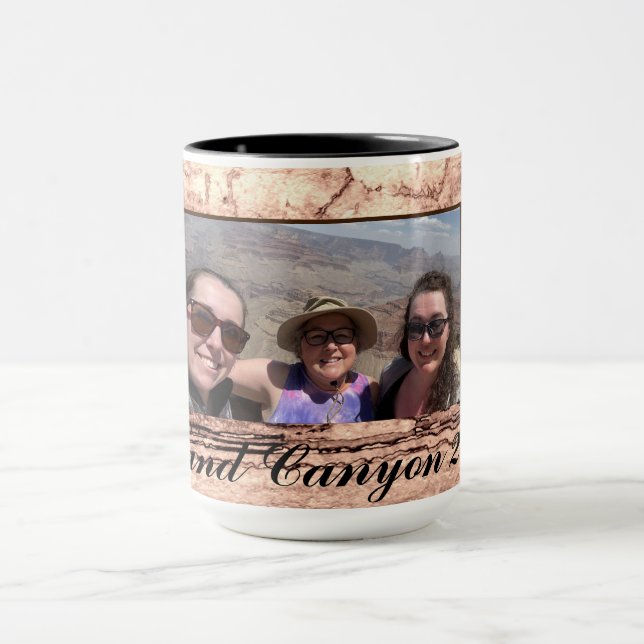 Abstract burnt sienna marble granite personalised  mug (Center)
