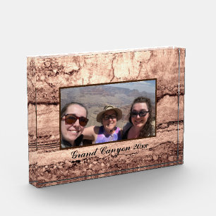 abstract burnt sienna marble granite personalised photo block