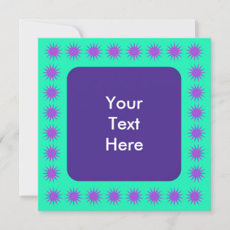 Abstract Burst Border Square  Invitation