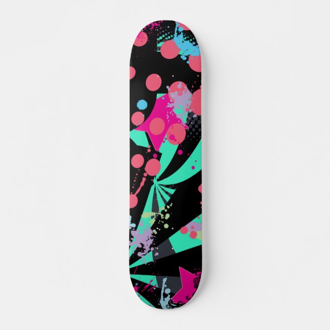 Abstract Burst Skate Deck (Front)