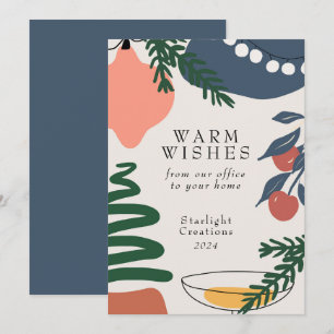 Abstract Business Flat Holiday Card