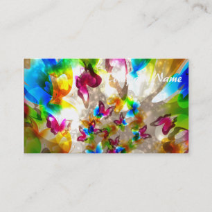 Abstract Butterflies Business Card