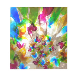 Abstract Butterflies Notepad
