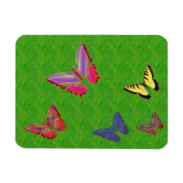Abstract Butterflies Premium Magnet (Horizontal)