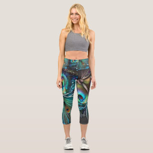Abstract Butterfly2 Capri Leggings
