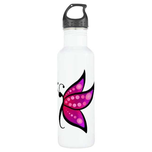 Abstract Butterfly 710 Ml Water Bottle (Front)
