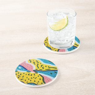 Abstract Butterfly Art Coaster