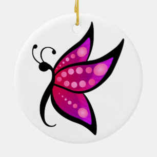 Abstract Butterfly Ceramic Ornament