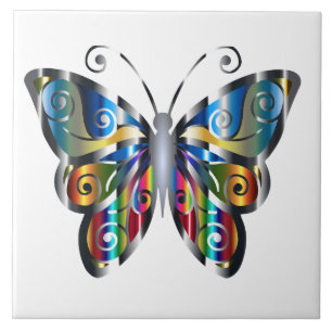 Abstract butterfly ceramic tile