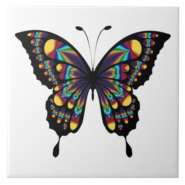 Abstract butterfly  ceramic tile (Front)