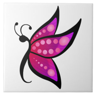 Abstract Butterfly Ceramic Tile