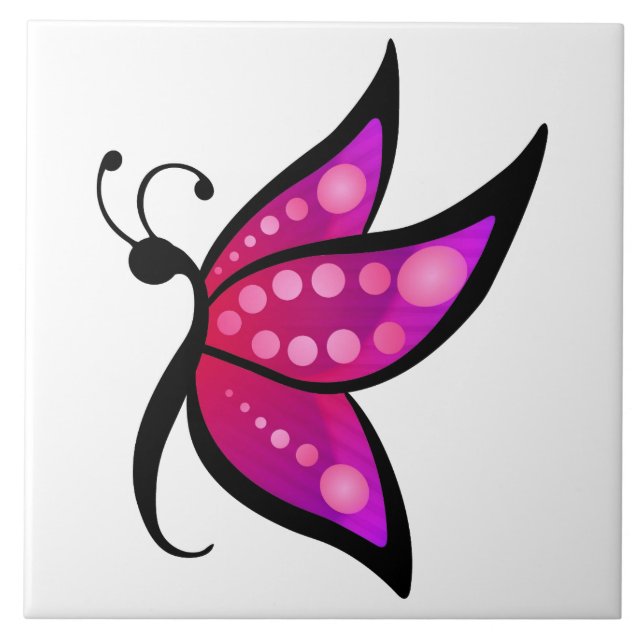 Abstract Butterfly Ceramic Tile (Front)