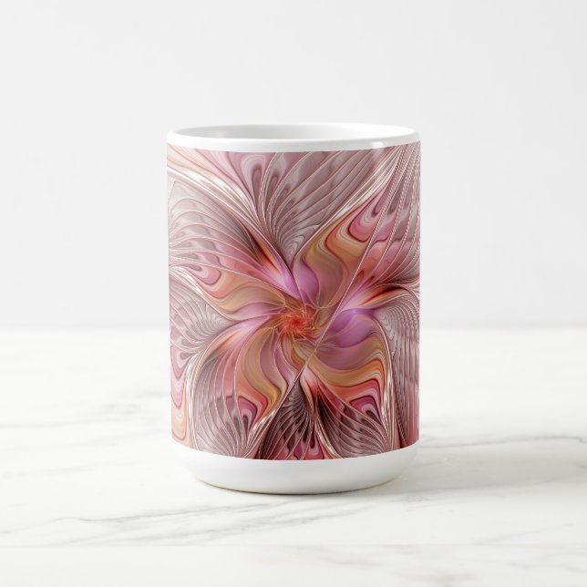 Abstract Butterfly Colorful Fantasy Fractal Art Coffee Mug (Center)