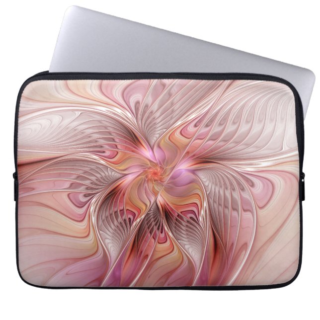 Abstract Butterfly Colorful Fantasy Fractal Art Laptop Sleeve (Front)