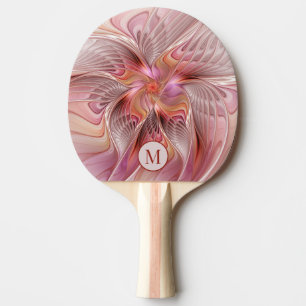 Abstract Butterfly Colourful Fantasy Art Monogram Ping Pong Paddle
