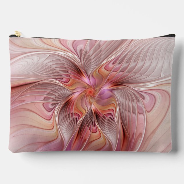 Abstract Butterfly Colourful Fantasy Fractal Art Accessory Pouch (Front)