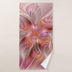 Abstract Butterfly Colourful Fantasy Fractal Art Bath Towel
