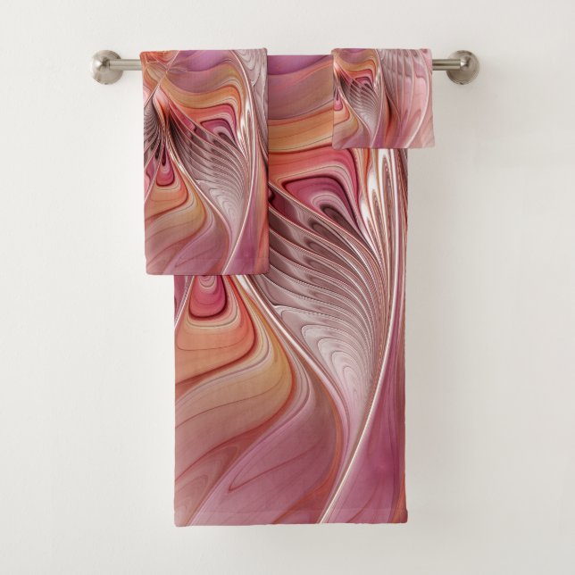 Abstract Butterfly Colourful Fantasy Fractal Art Bath Towel Set (Insitu)