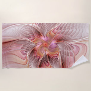 Abstract Butterfly Colourful Fantasy Fractal Art Beach Towel