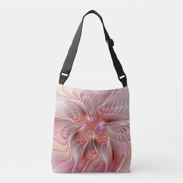 Abstract Butterfly Colourful Fantasy Fractal Art Crossbody Bag (Front)