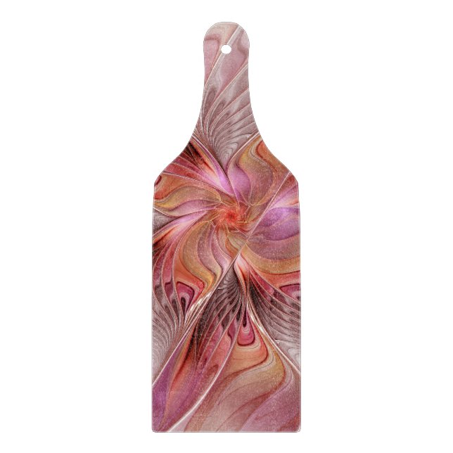 Abstract Butterfly Colourful Fantasy Fractal Art Cutting Board (Front)