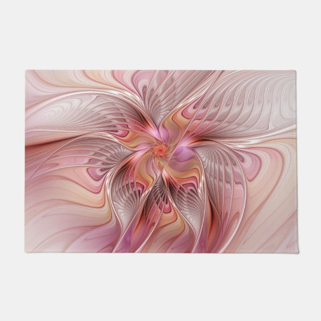 Abstract Butterfly Colourful Fantasy Fractal Art Doormat (Front)