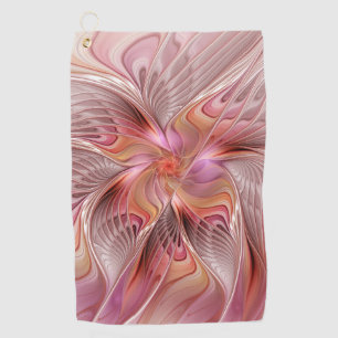 Abstract Butterfly Colourful Fantasy Fractal Art Golf Towel