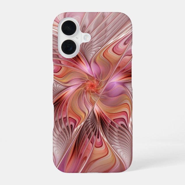 Abstract Butterfly Colourful Fantasy Fractal Art iPhone 16 Case (Back)