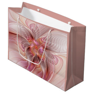 Abstract Butterfly Colourful Fantasy Fractal Art Large Gift Bag