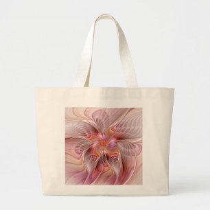Abstract Butterfly Colourful Fantasy Fractal Art Large Tote Bag