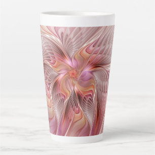 Abstract Butterfly Colourful Fantasy Fractal Art Latte Mug