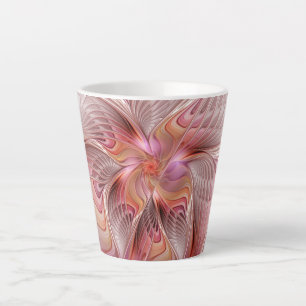 Abstract Butterfly Colourful Fantasy Fractal Art Latte Mug