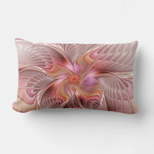 Abstract Butterfly Colourful Fantasy Fractal Art Lumbar Cushion