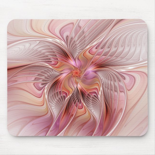Abstract Butterfly Colourful Fantasy Fractal Art Mouse Pad (Front)