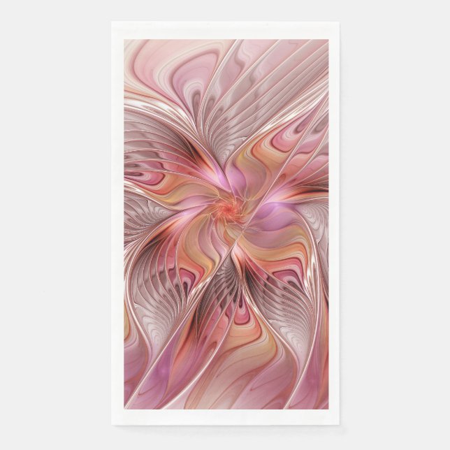 Abstract Butterfly Colourful Fantasy Fractal Art Napkin (Front)