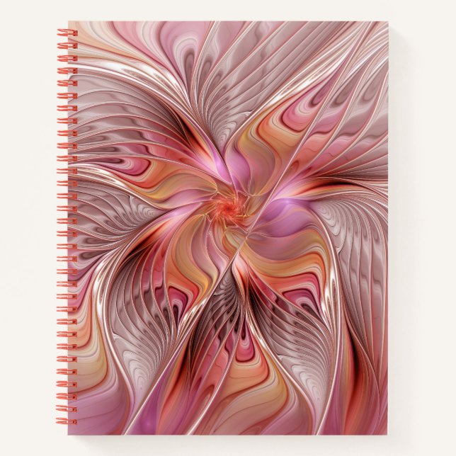 Abstract Butterfly Colourful Fantasy Fractal Art Notebook (Front)